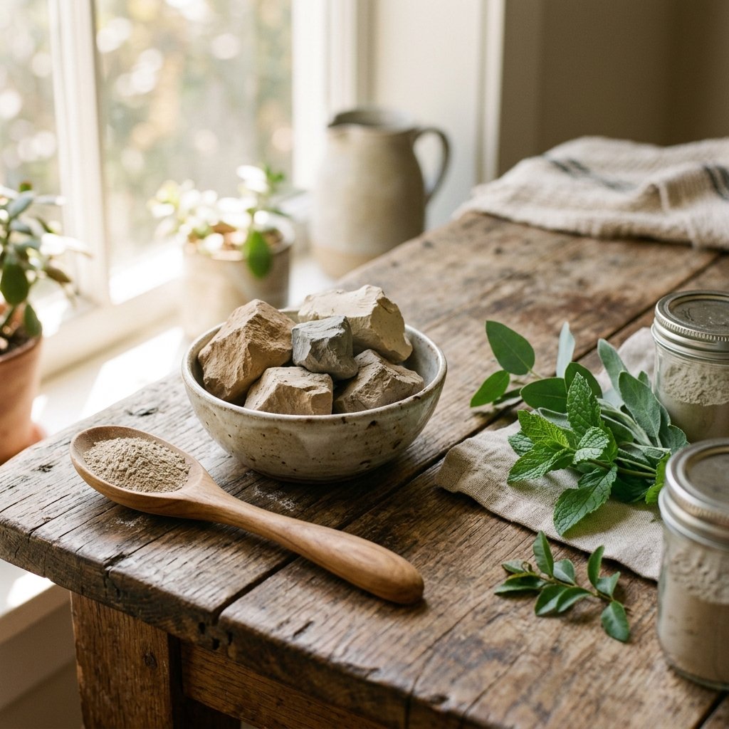 Natural clay chunks
